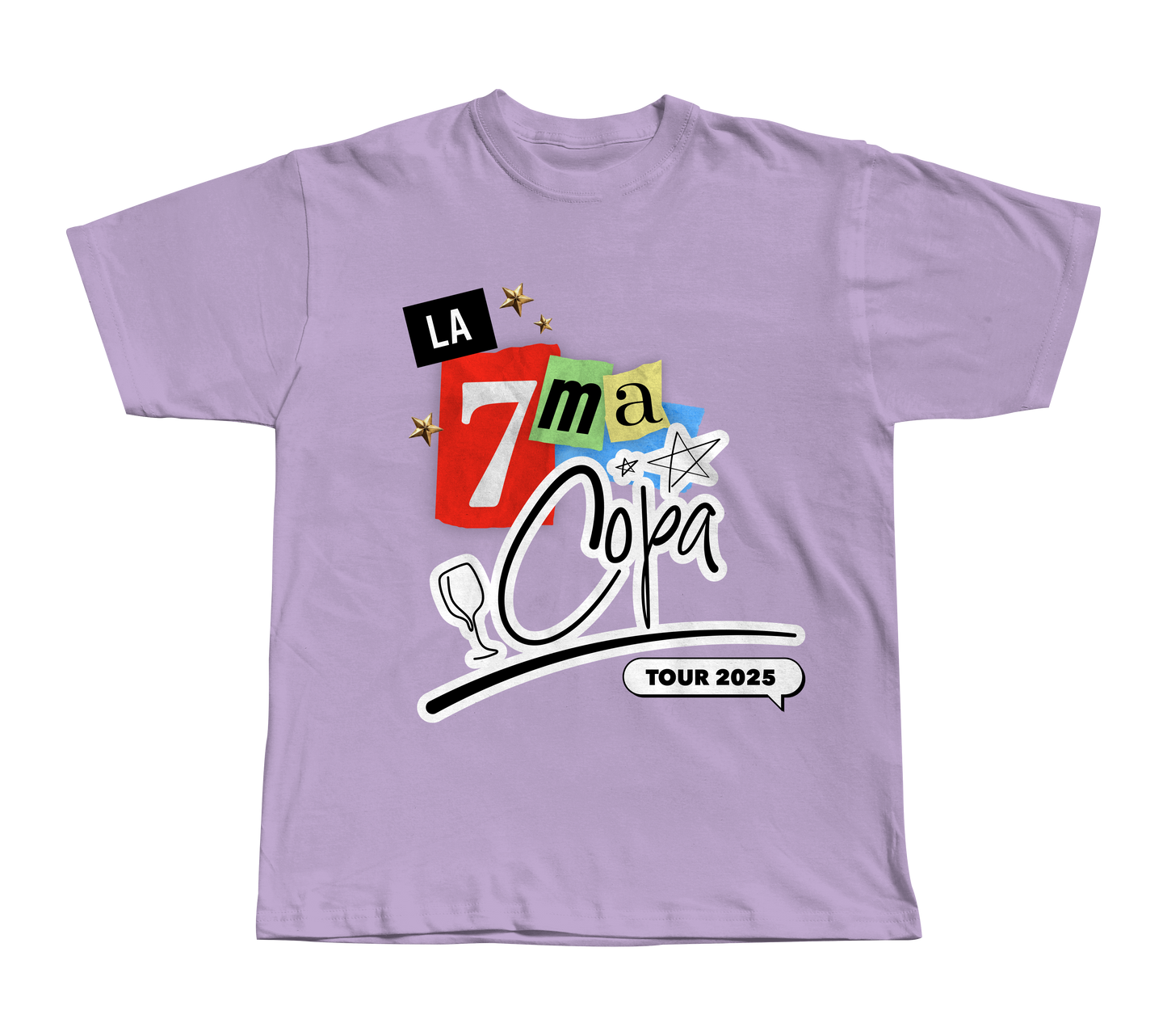 SEIS DE COPAS: PLAYERA LILA LA SEPTIMA COPA TOUR 2025